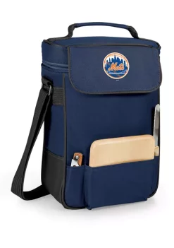 Hot Sale 🔥 Legacy® MLB New York Mets Duet 618 Ounce Wine and Cheese Tote 🤩 -Wine corkscrew Shop Belk 333