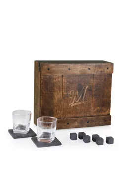 Buy 👏 Legacy® MLB Milwaukee Brewers Whiskey Box Gift Set 🛒 -Wine corkscrew Shop Belk 430