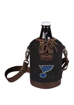 Budget 🛒 Legacy® NHL St. Louis Blues Insulated Growler Tote with 64 Ounce Glass Growler 🤩 -Wine corkscrew Shop Belk 802