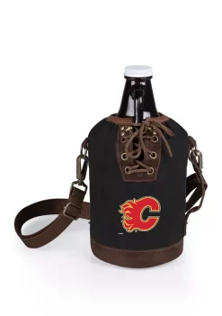 Promo 🎁 Legacy® NHL Calgary Flames Insulated Growler Tote with 64 Ounce Glass Growler 🧨